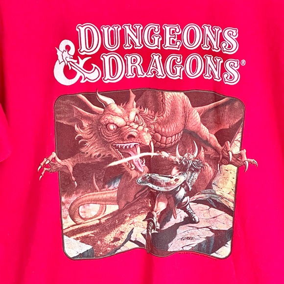 Dungeons & Dragons Retro 1983 Players Manual Graphic Red T Shirt Adult Sz Small - Picture 3 of 6